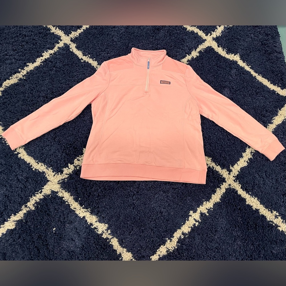 Vineyard Vines Pink Quarter-Zip Pullover sz XL